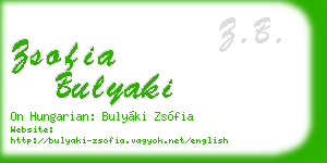 zsofia bulyaki business card